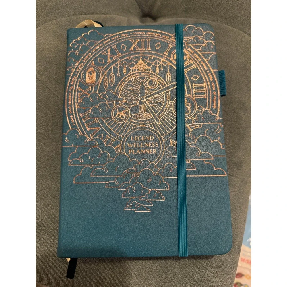 Legend Wellness Planner Journal Goal Setting Health Tracker Teal Rose Gold